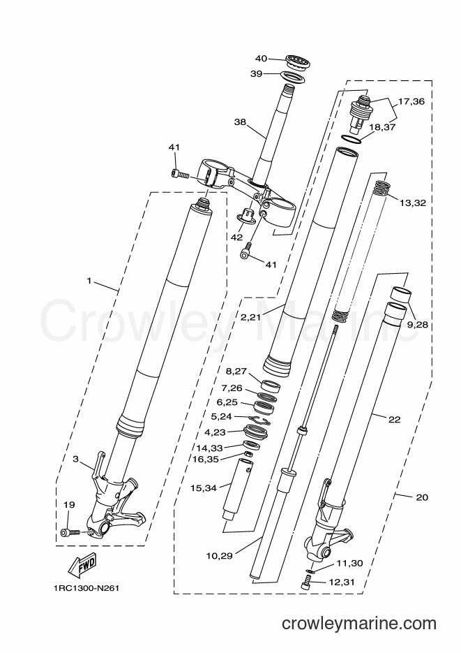 2014 Street Bike MT09A - MT09A (2DR1) [010] - FRONT FORK
