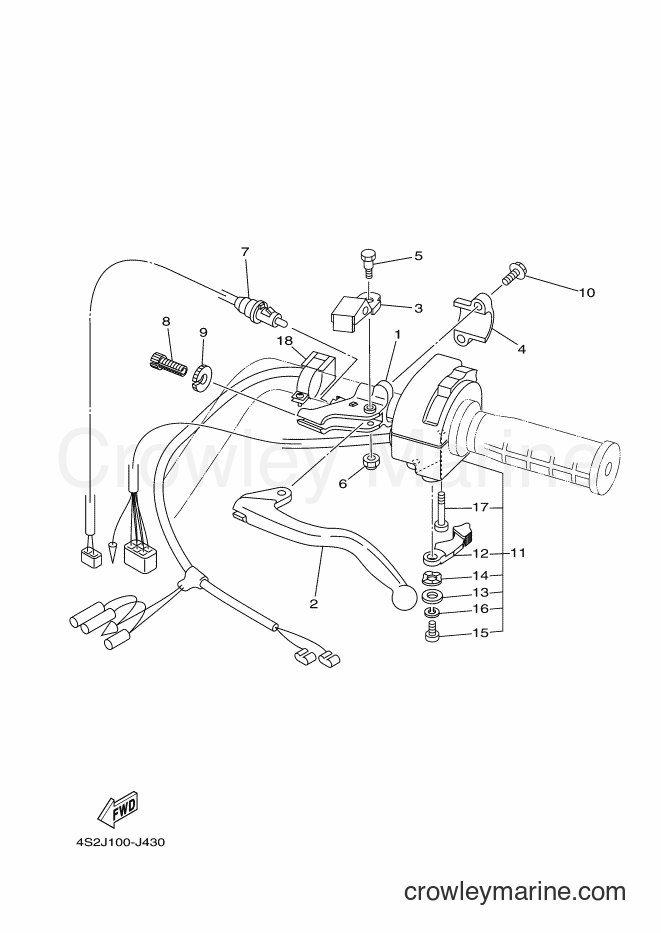 2010 ATV YFM350FWAN - YFM350FWAN (4S2K) [020] - HANDLE SWITCH & LEVER