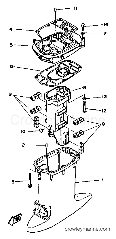 Yamaha Motors 30ELH - UPPER CASING