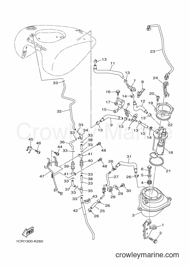 2012 Cruiser XV1900A - XV1900A (1CR3) [010] - FUEL TANK 2