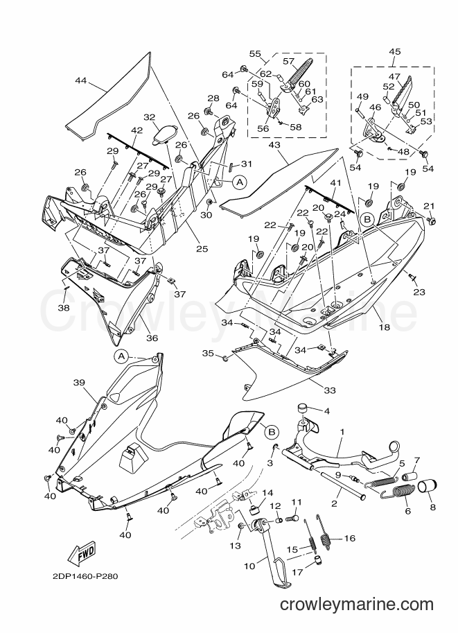 2016 Maxi-Scooter NMAX125 - NMAX125 (2DS2) [010] - STAND & FOOTREST