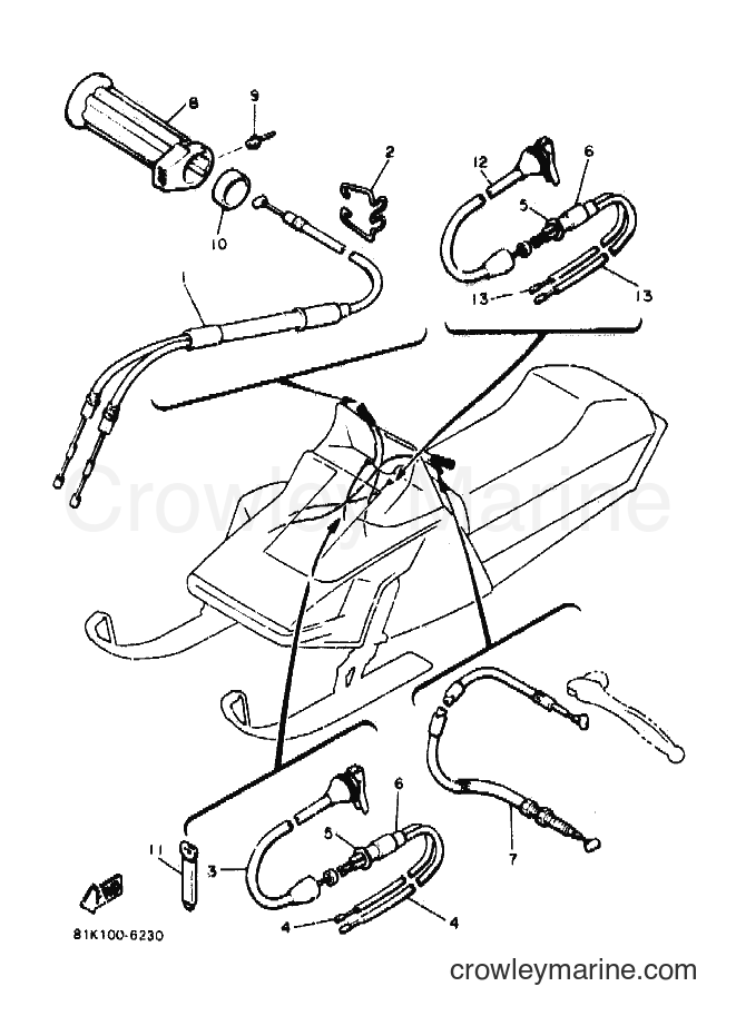 Yamaha Motors VMX540 (83X0) [020] - CONTROL CABLE