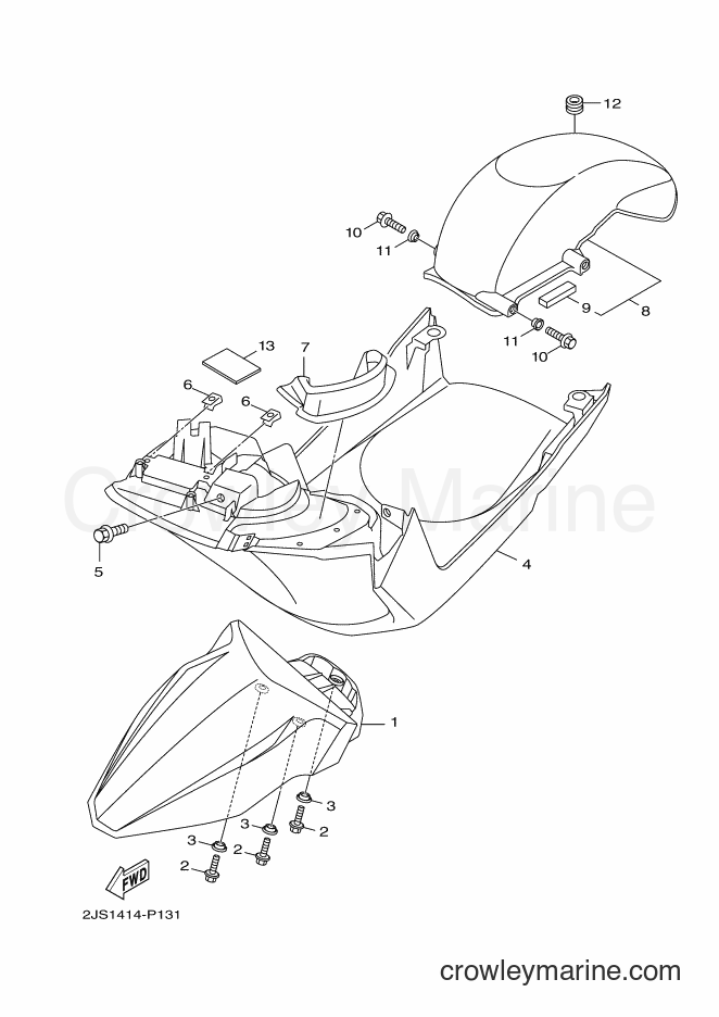 2017 Scooter YW125 - YW125 (BC94) [010] - FRONT FENDER