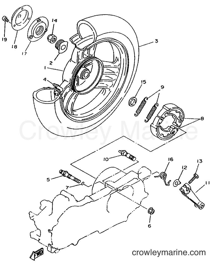 1996 Scooter YA50S - YA50S (4MJ2) [999] - REAR WHEEL