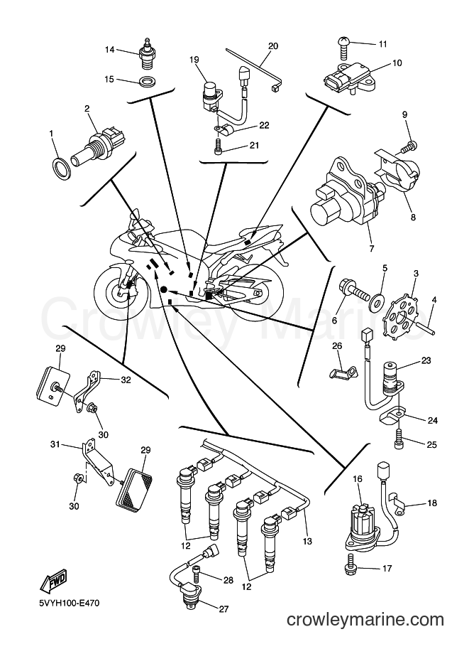 2006 Sport Bike YZF-R1 - YZF-R1 (5VYN) [010] - ELECTRICAL 1