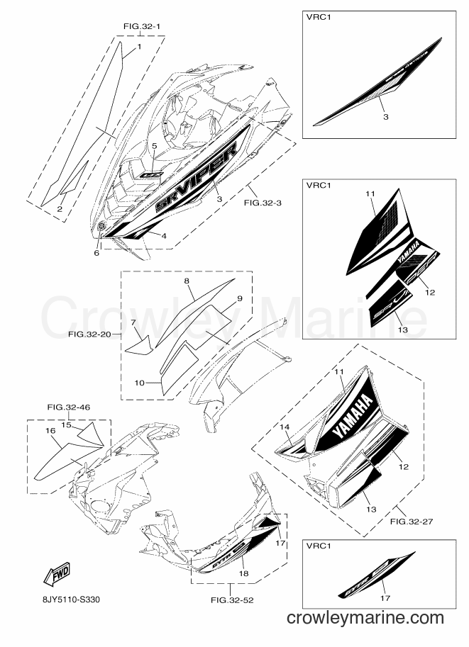 Yamaha Motors SRV10LS (8JY5) [010] - EMBLEM