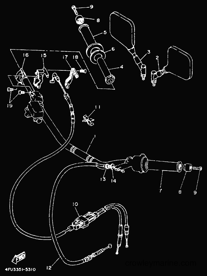 1995 Dirt Bike TDR125 - TDR125 (4GW3) [999] - STEERING HANDLE & CABLE