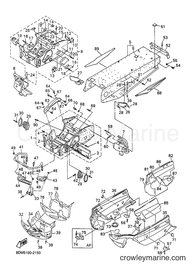 Yamaha Motors VT600 (8EB5) [020] - FRAME