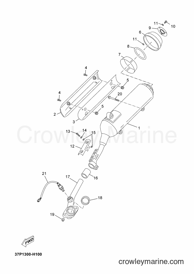 2012 Scooter YP250R - YP250R (1YS2) [010] - EXHAUST