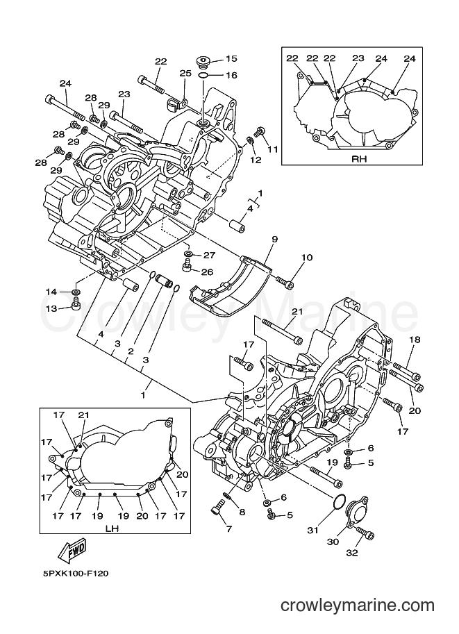 Yamaha Motors XV1700PC (5PXM) [010] - CRANKCASE