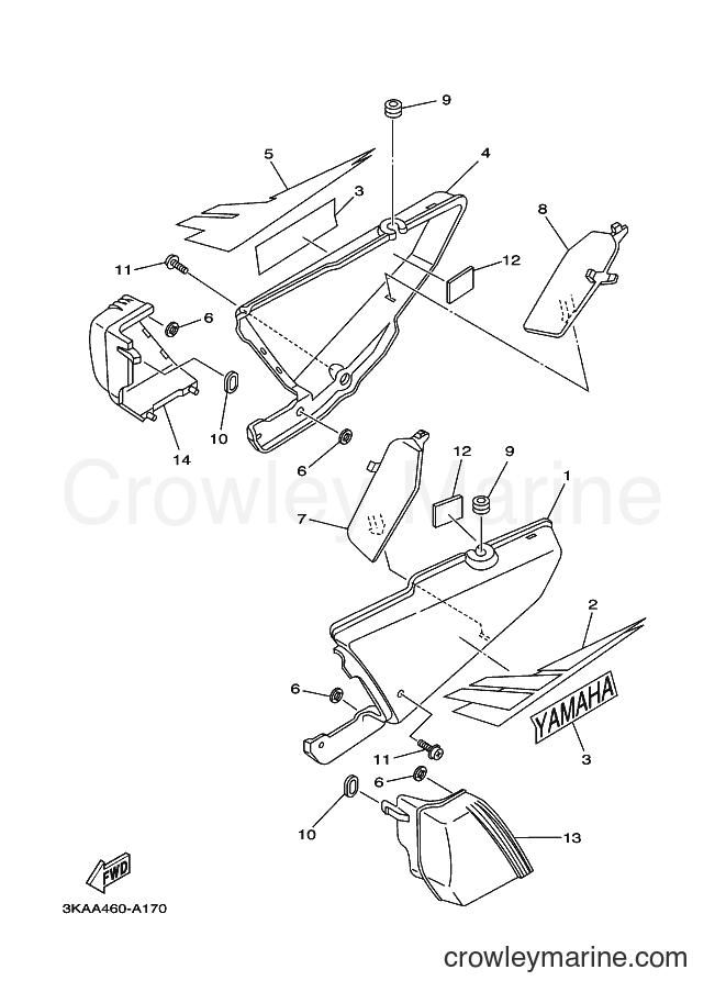 Yamaha Motors RX-K (3KAA) [010] - SIDE COVER