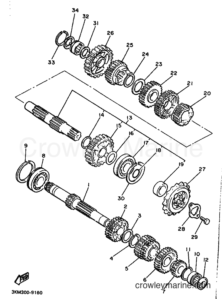 1990 Sport Bike FJ600 - FJ600 (3RC2) [010] - TRANSMISSION