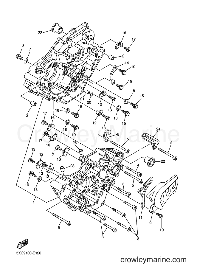 2006 Dirt Bike YZ250F - YZ250F (5XCA) [010] - CRANKCASE