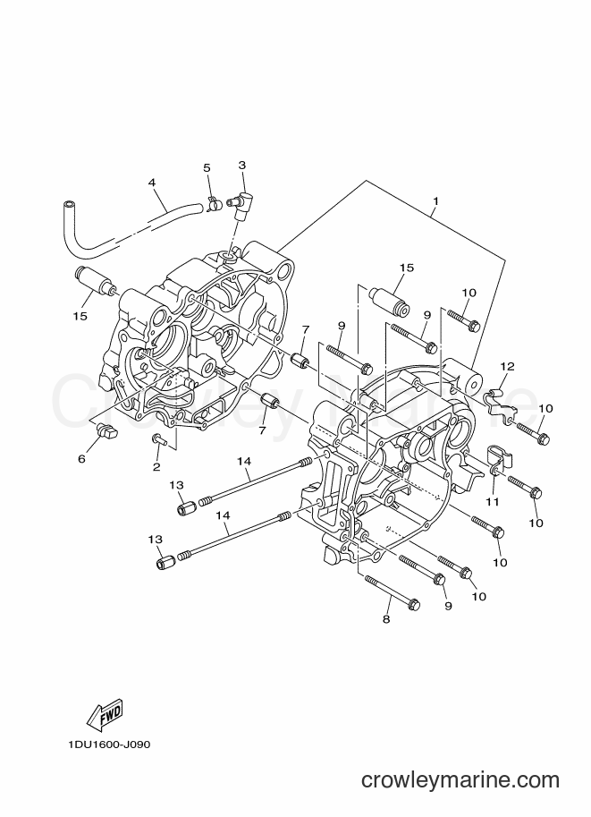 Yamaha Motors T110C (40B2) [010] - CRANKCASE