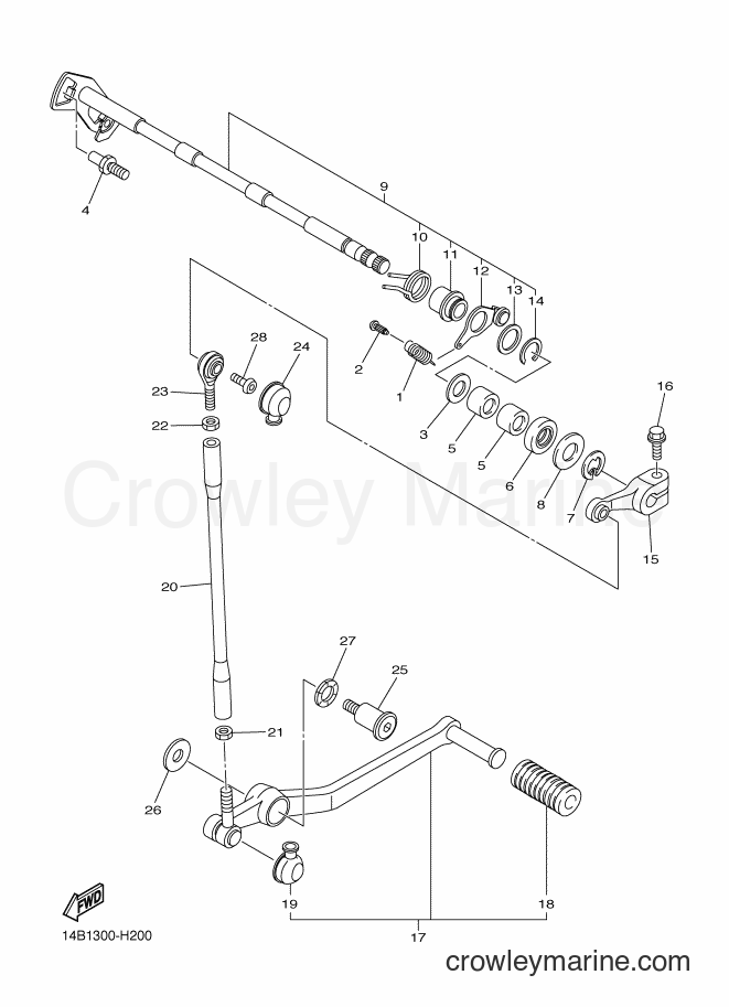 2012 Sport Bike YZF-R1 - YZF-R1 (1KBD) [010] - SHIFT SHAFT