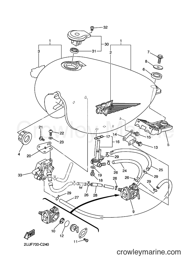 2004 Cruiser XV250 - XV250 (2UJF) [010] - FUEL TANK