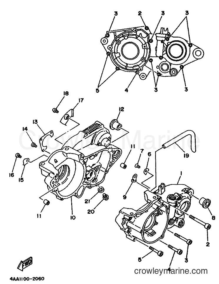 1992 Dirt Bike WR500Z - WR500Z (4AA1) [999] - CRANKCASE