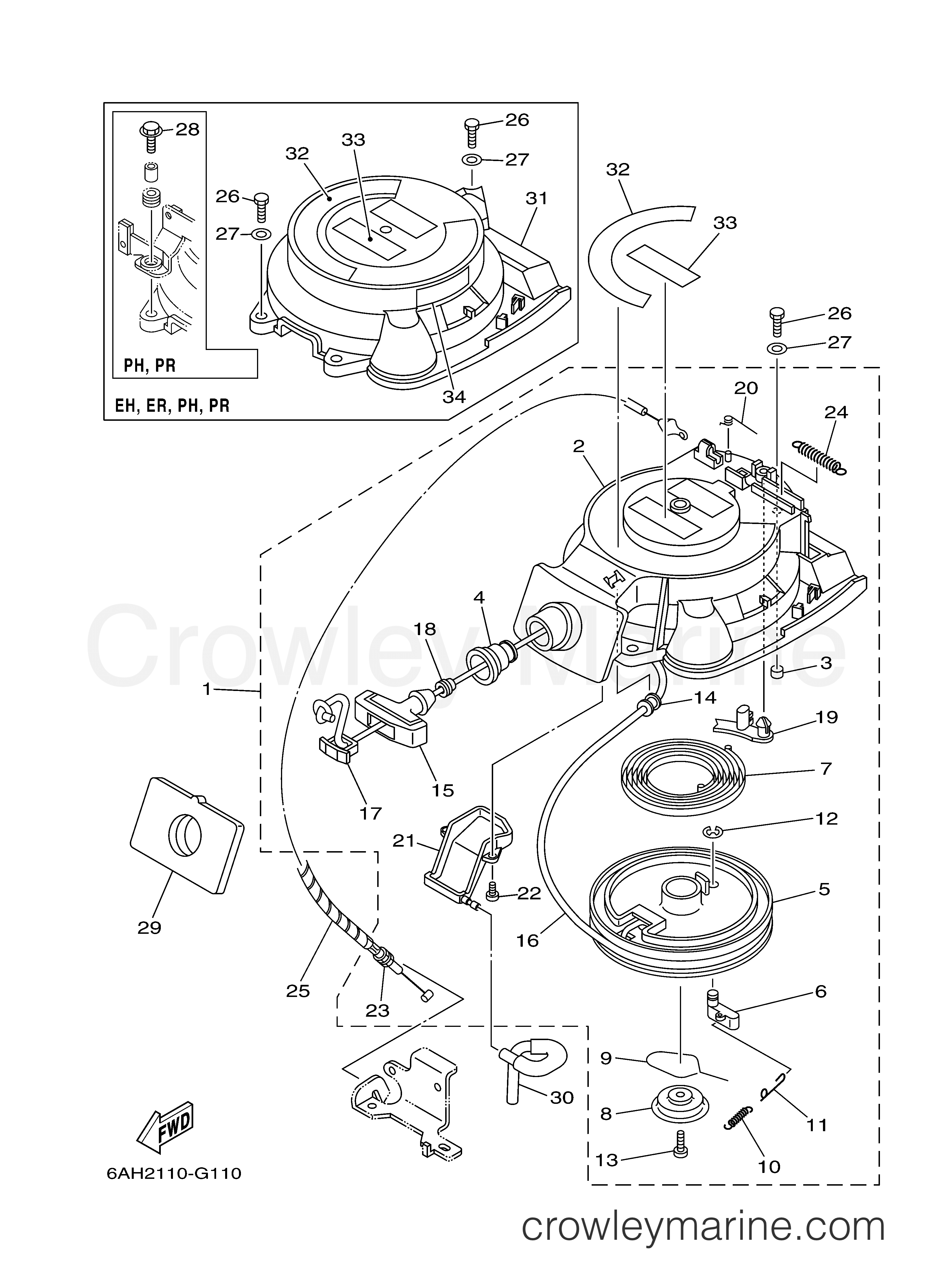 Yamaha Motors F15CPLH - STARTER