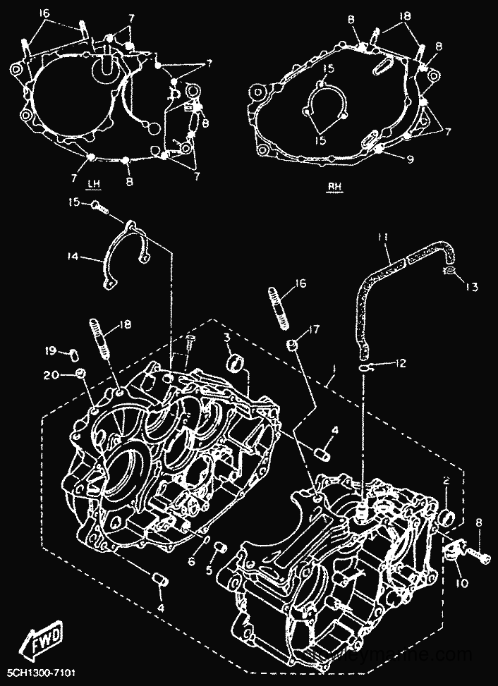 2000 Dirt Bike TT600R - TT600R (5CH3) [010] - CRANKCASE