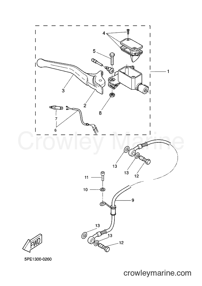 2001 Scooter YQ50L - YQ50L (5KHB) [010] - FRONT MASTER CYLINDER
