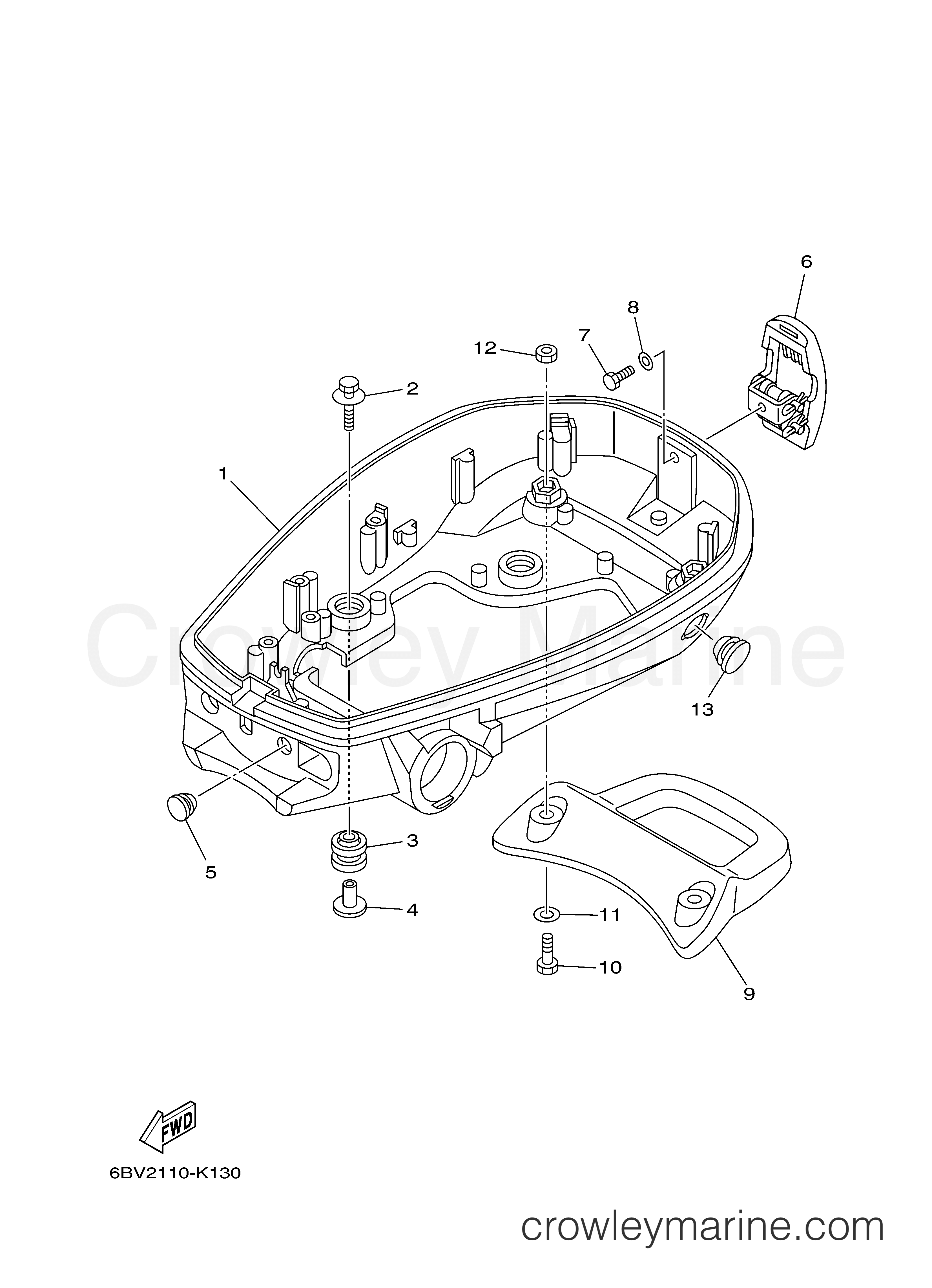 Yamaha Motors F6SMHA - BOTTOM COWLING