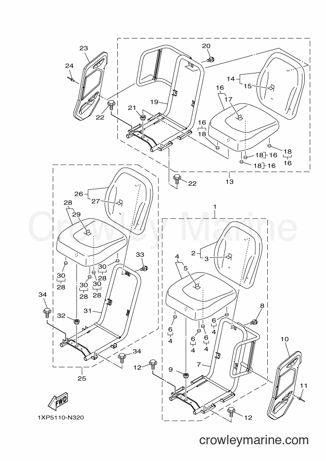 Yamaha Motors YXM700E (B5FA) [010] - SEAT