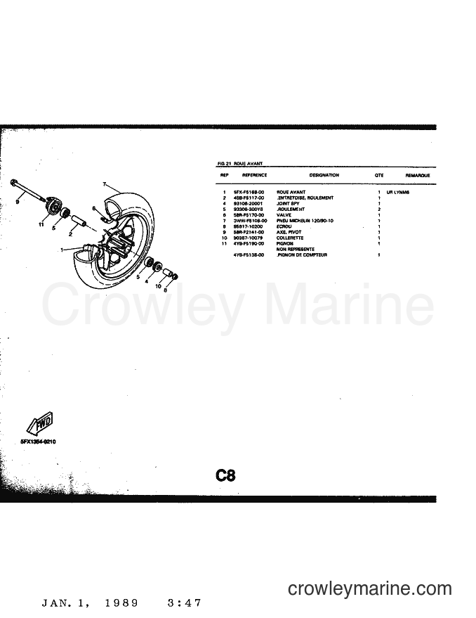 1999 Scooter CW50 - CW50 (5HG1) [010] - FRONT MASTER CYLINDER