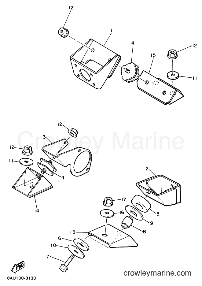 Yamaha Motors VK540E-2 (8AC2) [020] - ENGINE BRACKET