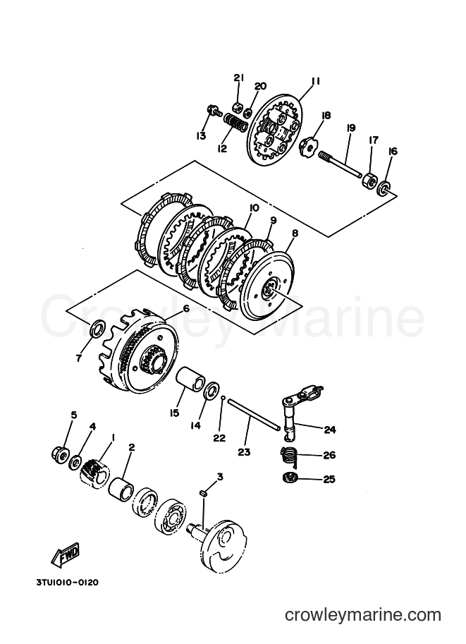 1994 Dirt Bike DT50LC - DT50LC (3BKA) [010] - CLUTCH