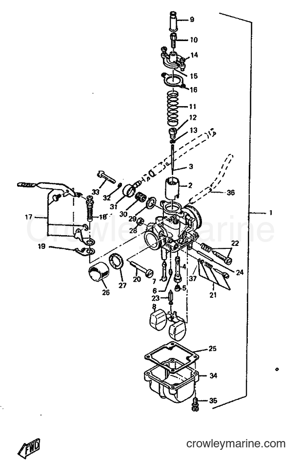 1989 Scooter DT50R - DT50R (3MR1) [999] - CARBURETOR