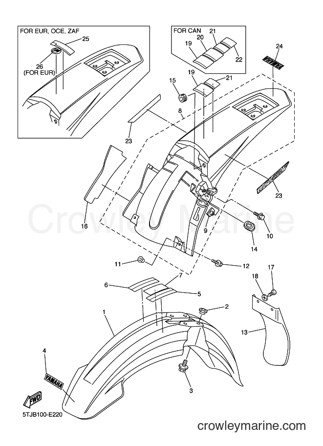 2006 Dirt Bike WR450F - WR450F (5TJC) [010] - FENDER