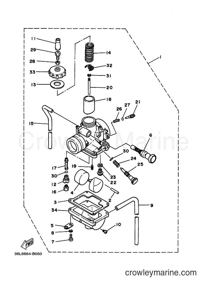 Yamaha Motors RX100T (36L6) [010] - CARBURETOR