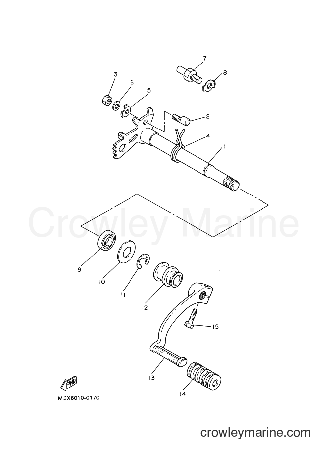 Yamaha Motors SR500 (1RU) [999] - SHIFT SHAFT