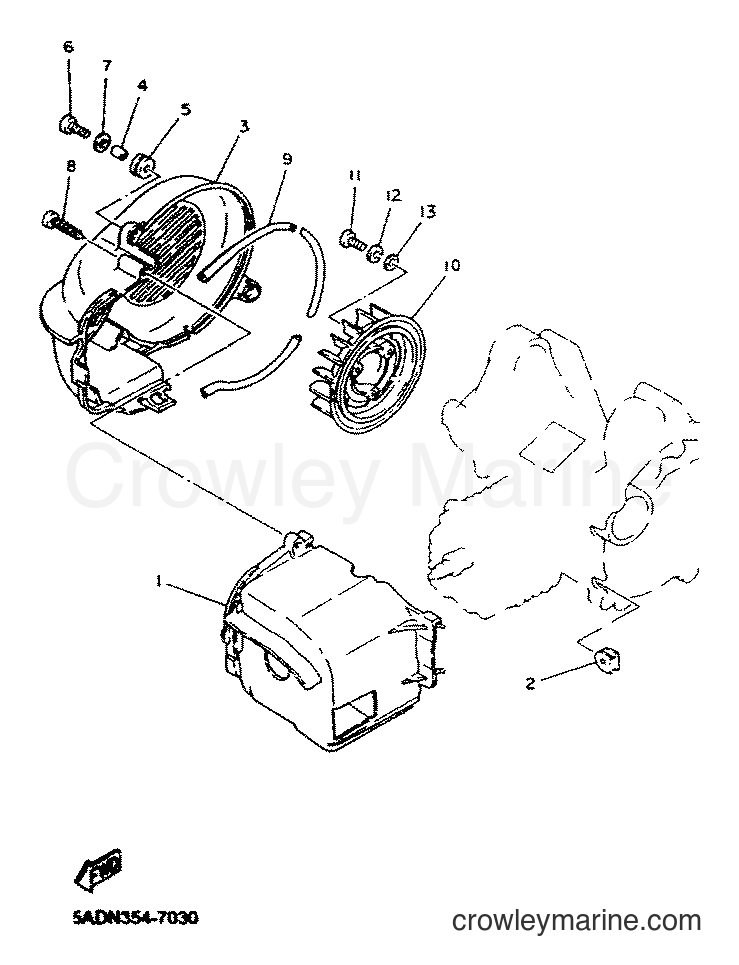 2001 Scooter YN50 - YN50 (5MR7) [010] - AIR SHROUD & FAN