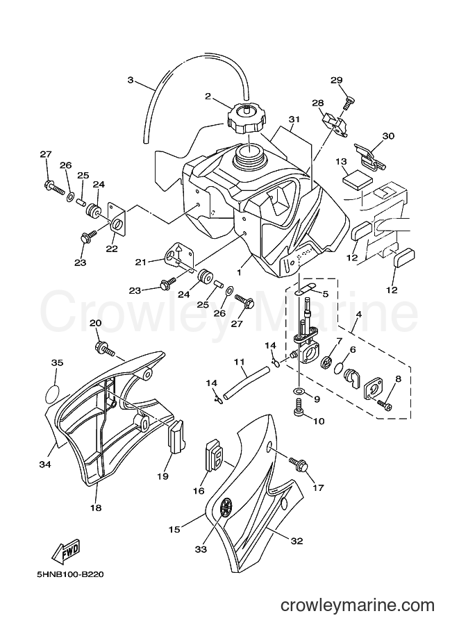 Yamaha Motors TT-R90 (5HNC) [030] - FUEL TANK