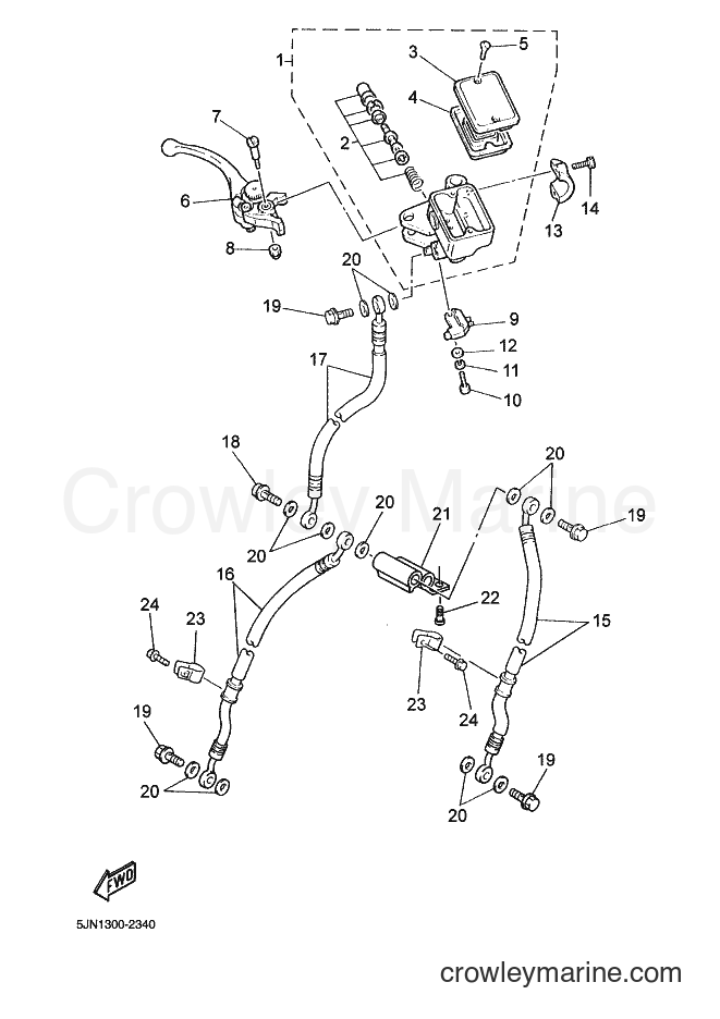 2002 Street Bike BT1100 - BT1100 (5JN1) [030] - FRONT MASTER CYLINDER
