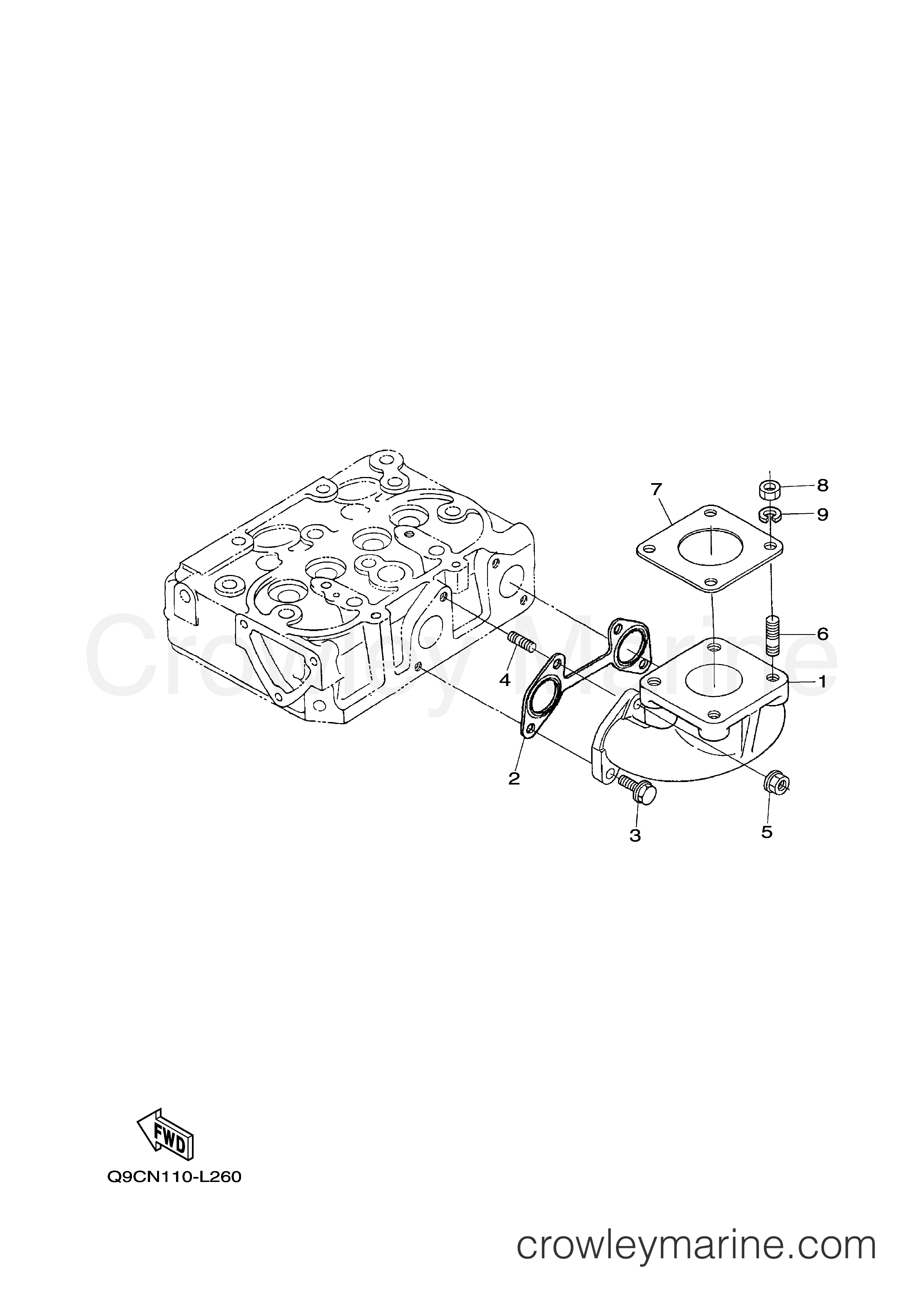 Yamaha Motors EDL7000SDE - EXHAUST 1
