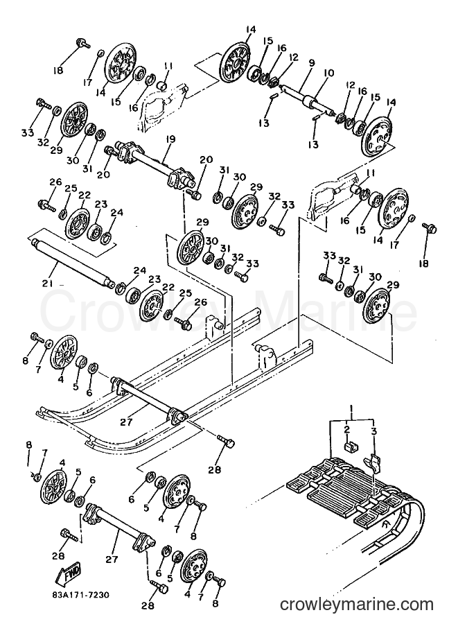 1988 Snowmobile ET340 - ET340 (84G0) [010] - TRACK SUSPENSION 1
