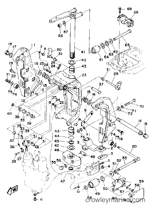 Yamaha Motors L250TURQ - BRACKET 1