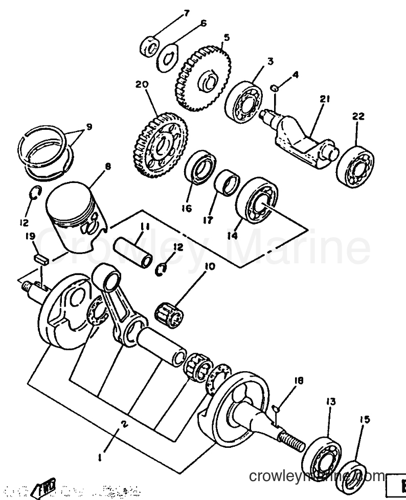 1987 Dirt Bike DT125LC - DT125LC (2AJ) [999] - CRANKSHAFT & PISTON