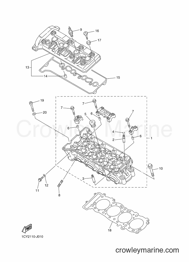 2010 Sport Bike FJR1300A - FJR1300A (1CY3) [010] - CYLINDER