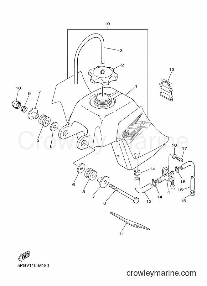 Yamaha Motors PW50 (5PGW) [010] - FUEL TANK