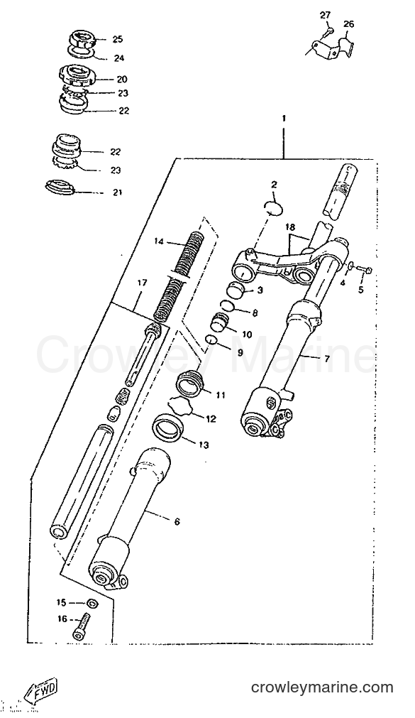 1996 Scooter CW50RSP - CW50RSP (4UR3) [999] - FRONT FORK
