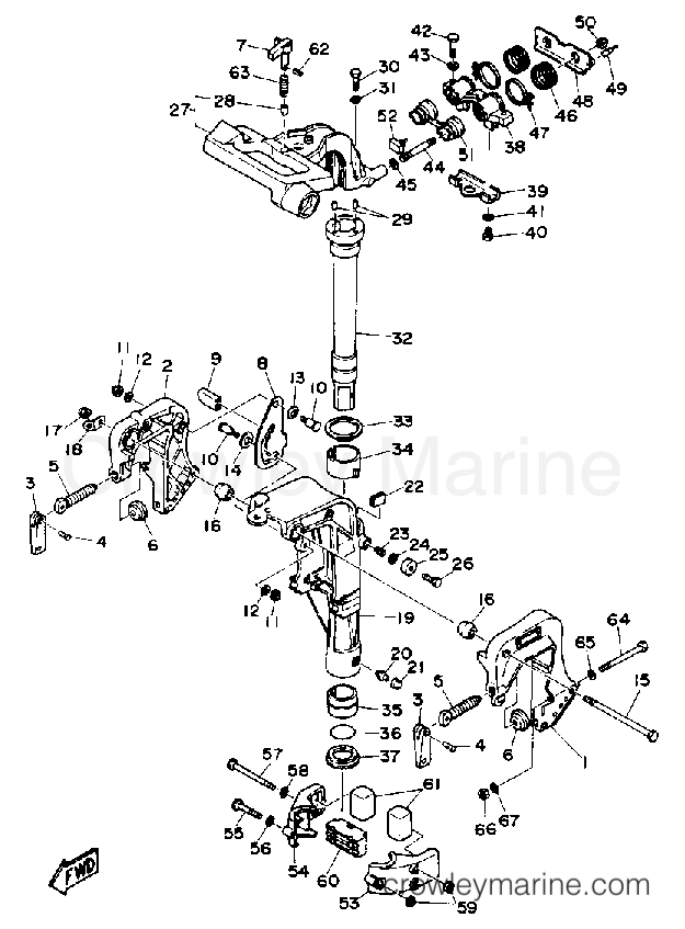 Yamaha Motors T9.9MXHP - BRACKET 1