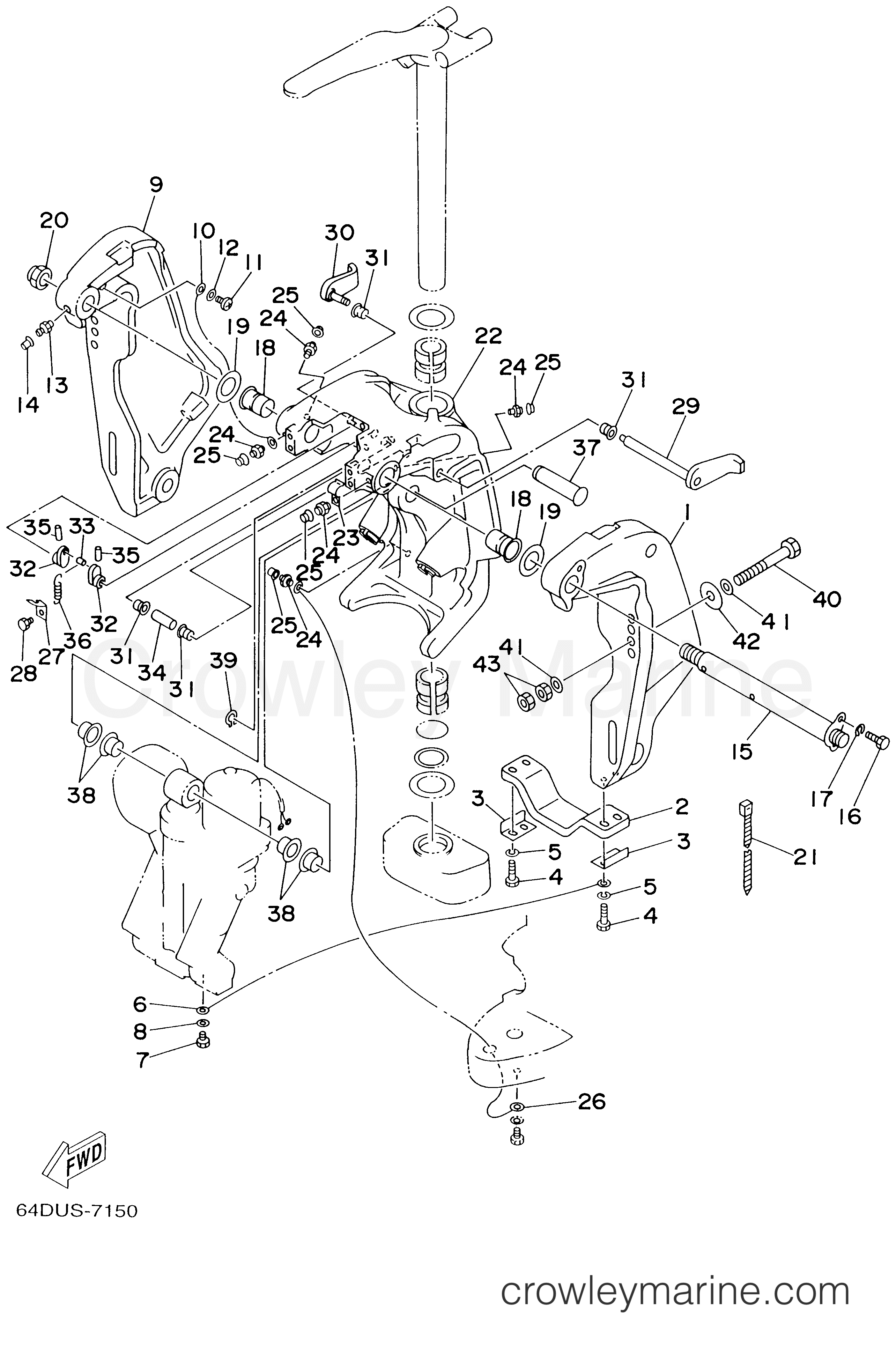 Yamaha Motors DX150TLRX - BRACKET 1
