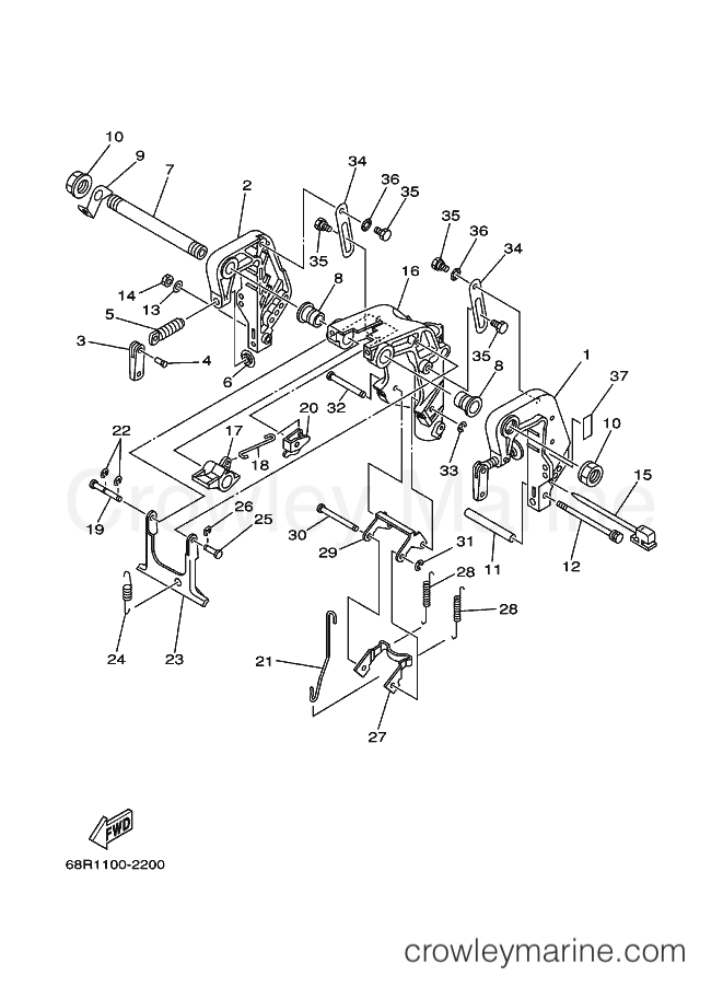 Yamaha Motors F8CMHS (68T2) [070] - BRACKET 1