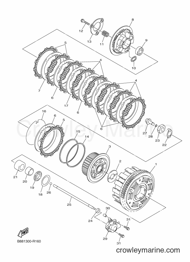 2018 Sport Bike FJR1300A - FJR1300A (B88H) [010] - CLUTCH