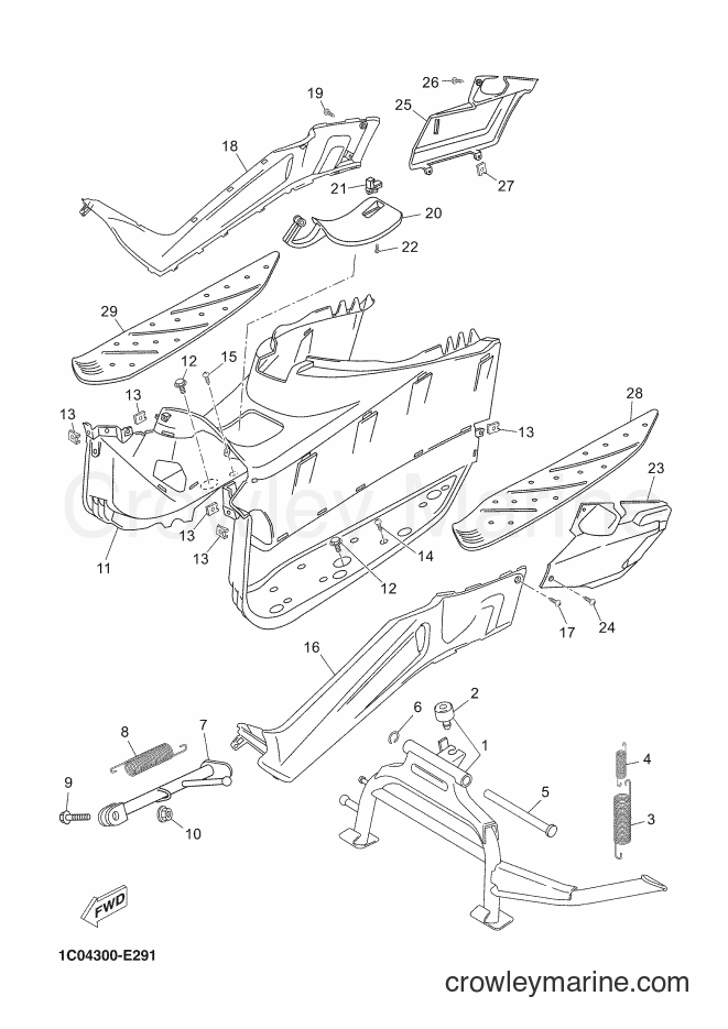2006 Scooter YP125R - YP125R (1B91) [050] - STAND & FOOTREST