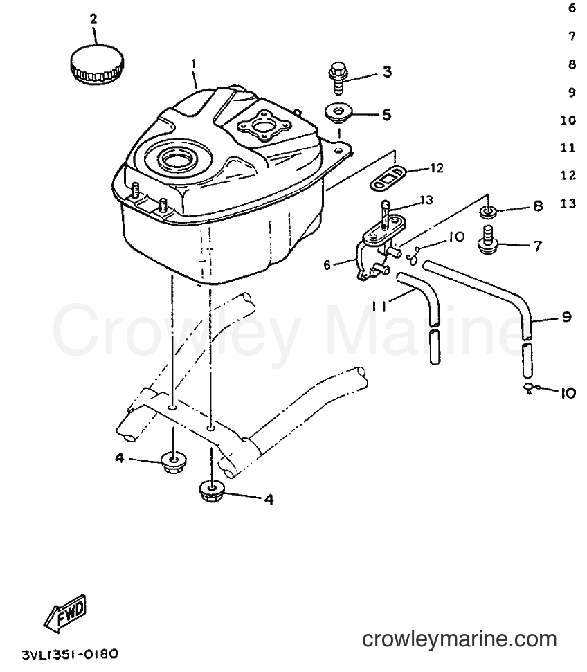 1992 Scooter CW50 - CW50 (4CA3) [999] - FUEL TANK