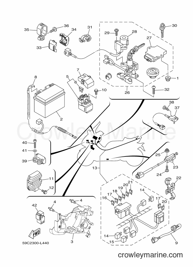 Yamaha Motors XP500A (59C9) [050] - ELECTRICAL 1